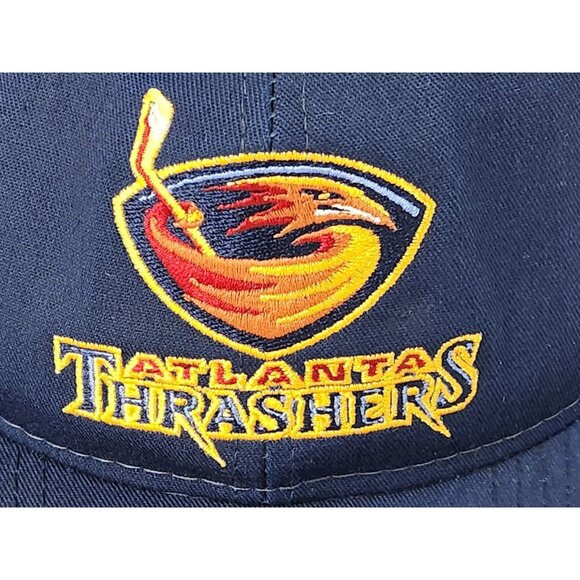 Vintage 90s CCM #1 Apparel Alanta Thrashers NHL Hockey Snapback Hat - Picture 2 of 9
